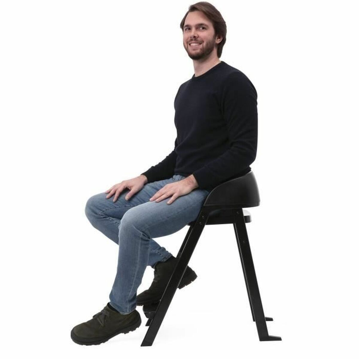 Trone Chicco Crescendo Lite cairo coal Sort Rustfrit stål